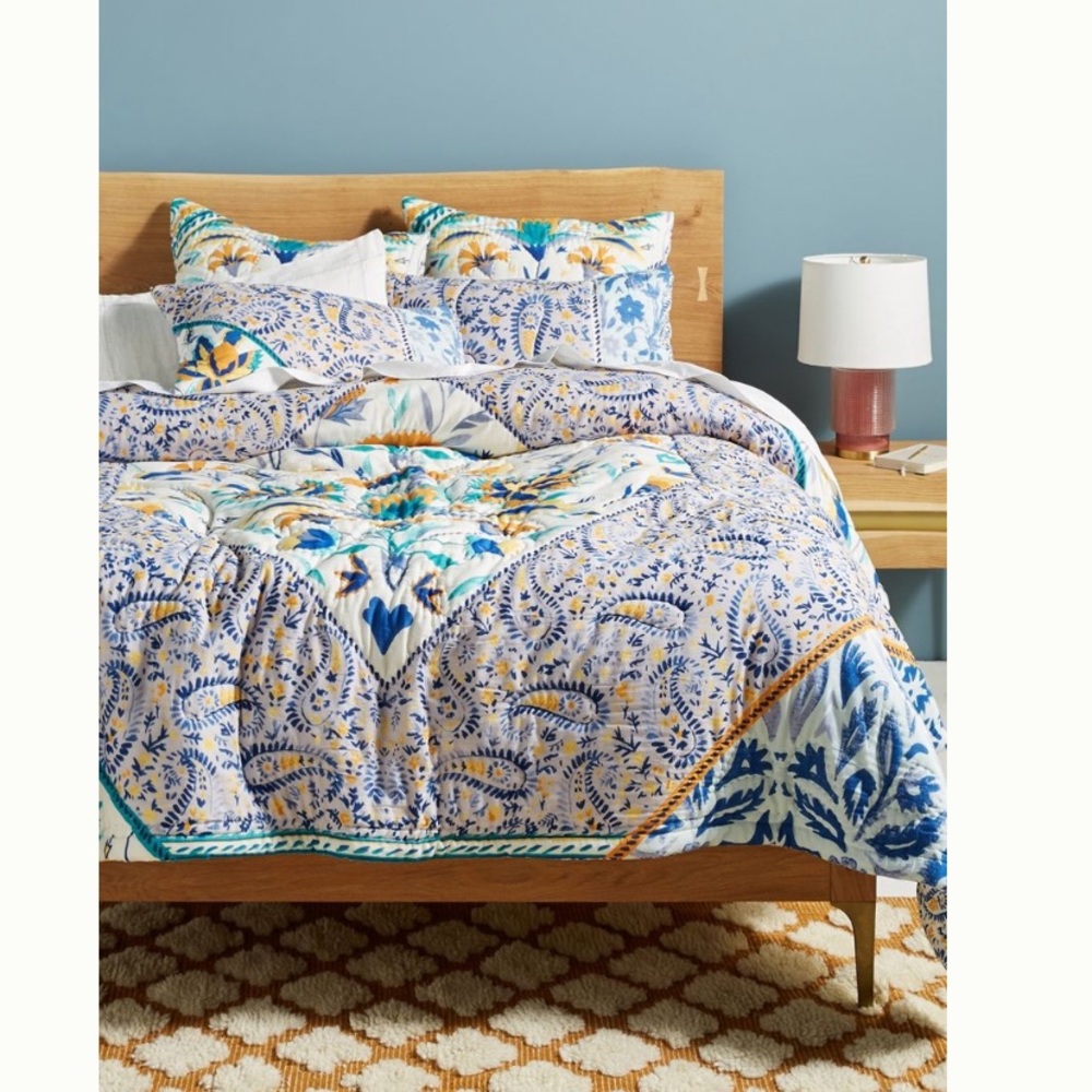 Anthropologie paisley twin comforter and shams - Picture 1 of 2